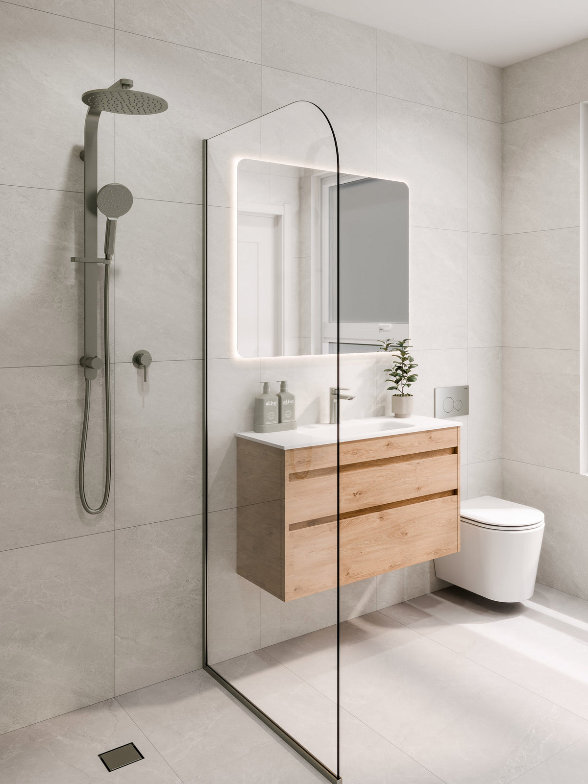 Luxe 900 Slim Wall Hung Vanity |  2 Drawer