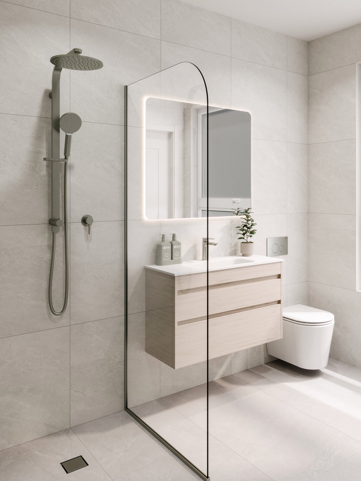 Luxe 600 Slim Wall Hung Vanity |  2 Drawer