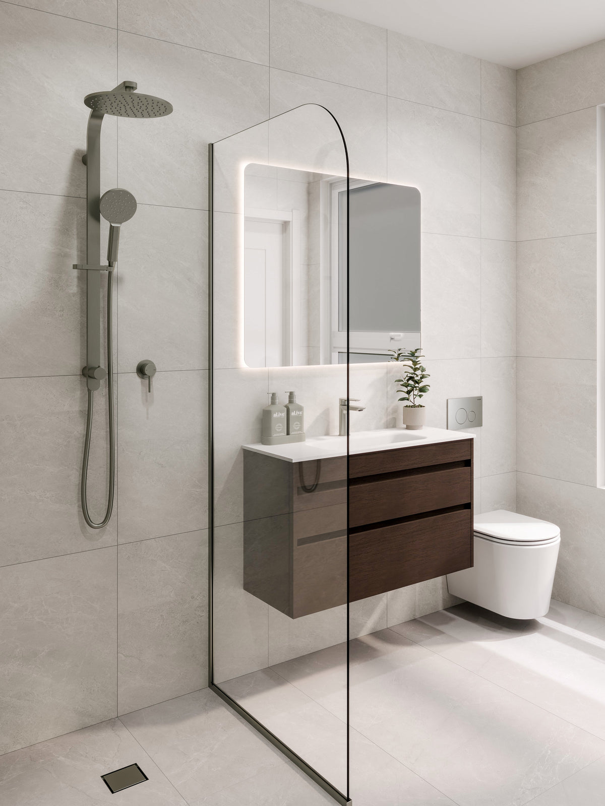 Luxe 900 Slim Wall Hung Vanity |  2 Drawer
