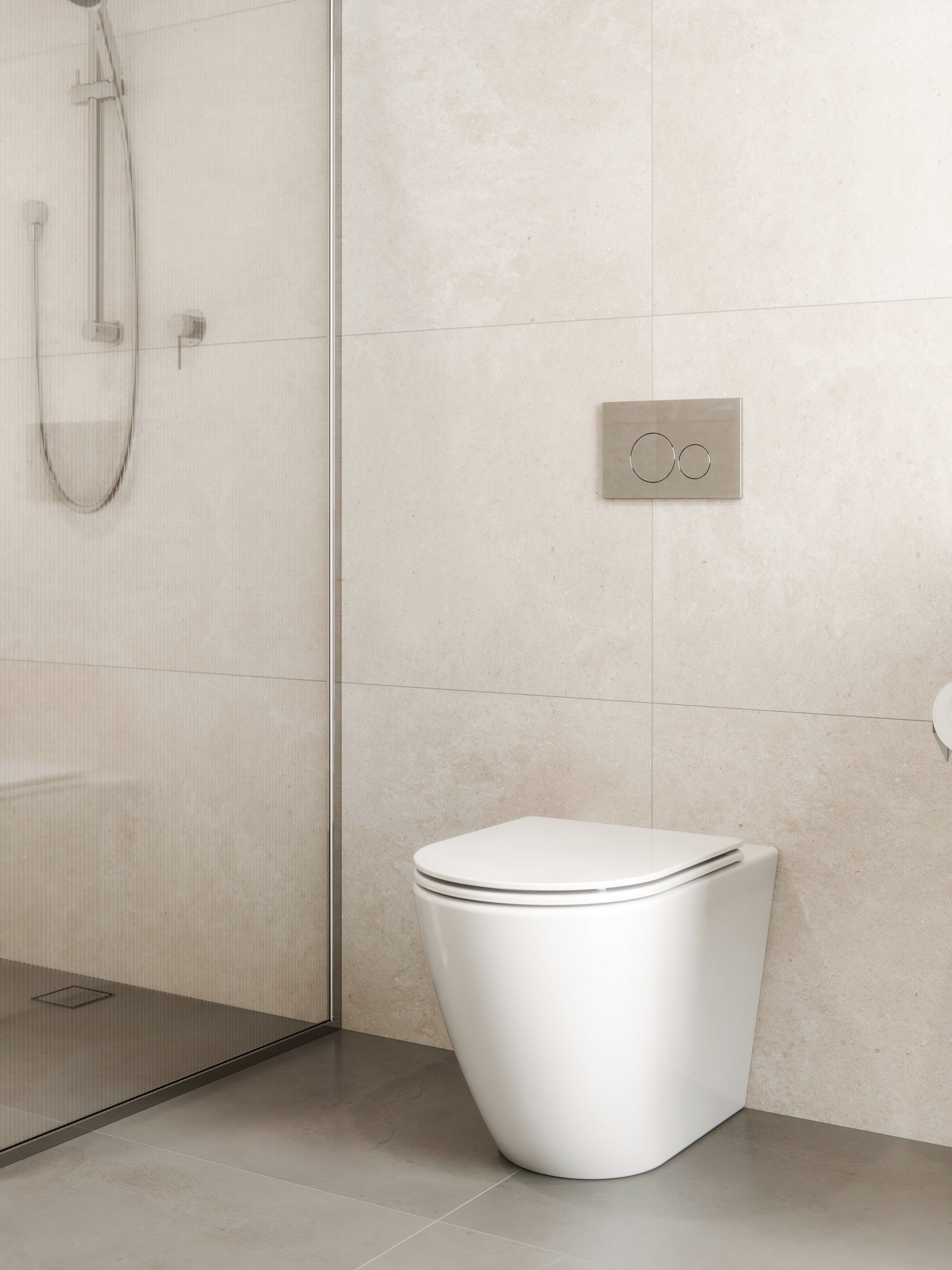 CODE FLOW TYPHOON INWALL TOILET SUITE | CHROME BUTTON