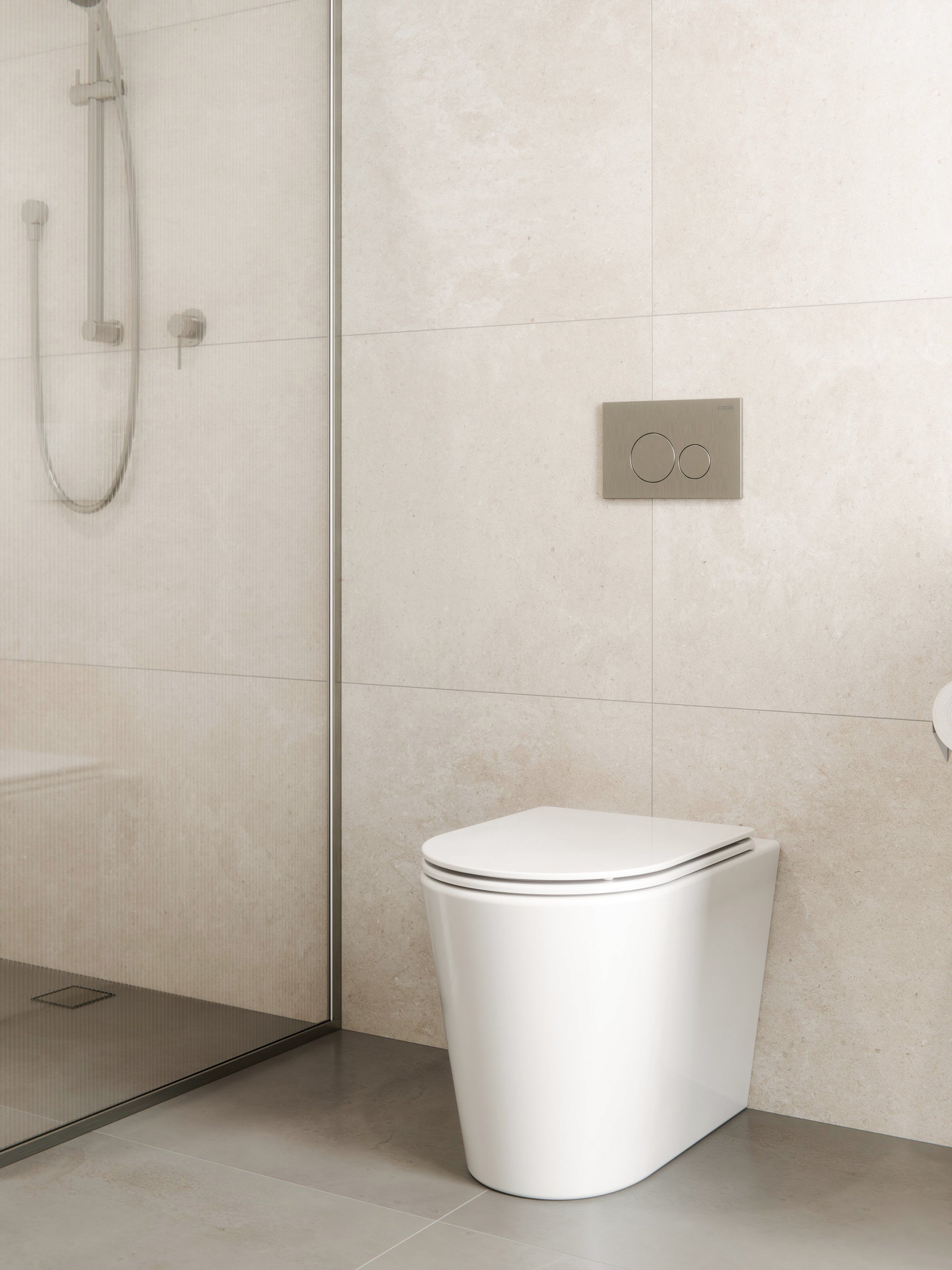 CODE PURE TYPHOON INWALL TOILET SUITE | BRUSHED NICKEL BUTTON
