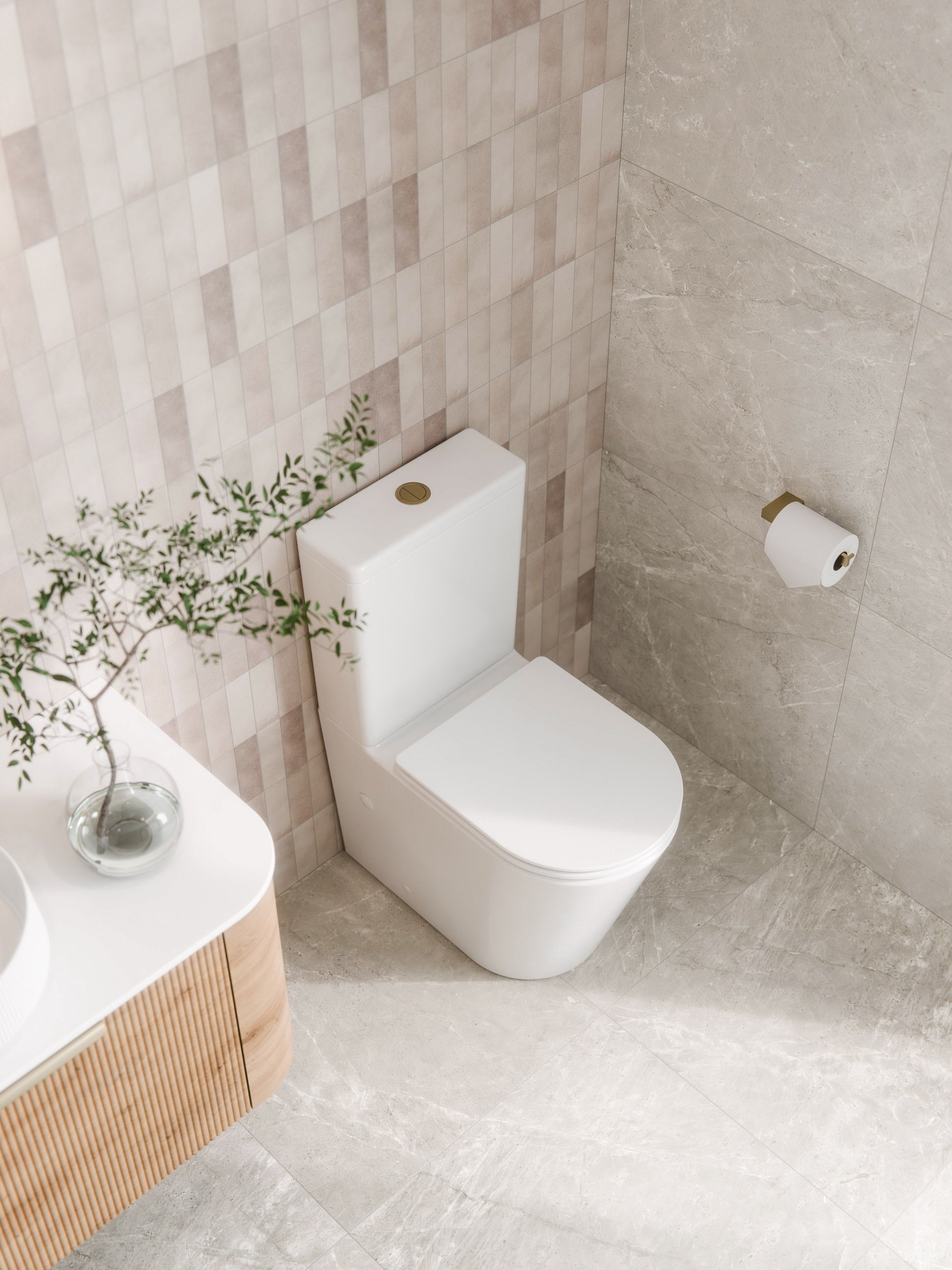 CODE PURE TYPHOON BTW TOILET SUITE - GLOSS WHITE
