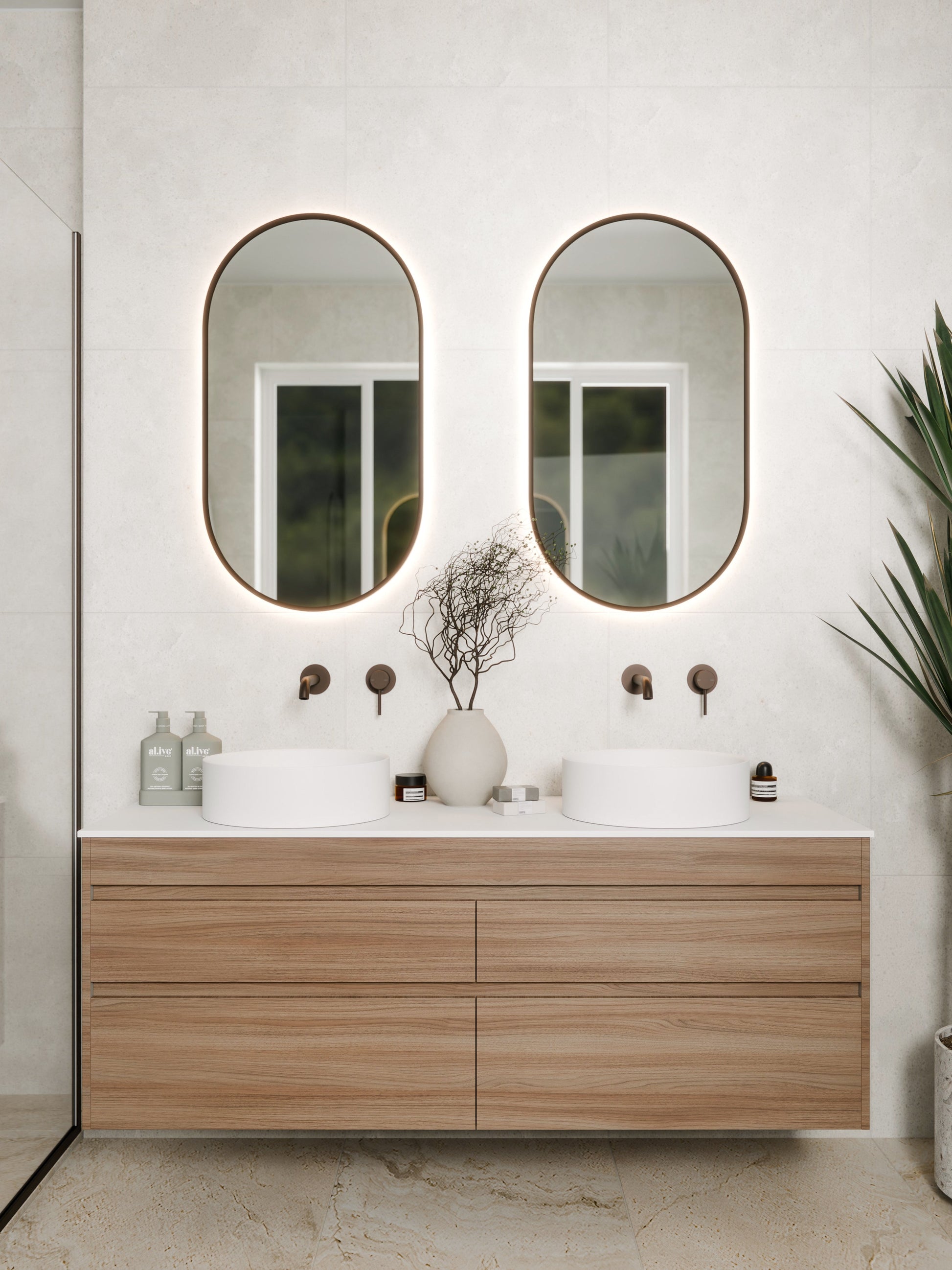 CODE LUXE 1500 WALL HUNG DOUBLE BASIN VANITY | 4 DRAWER SIDE BY SIDE