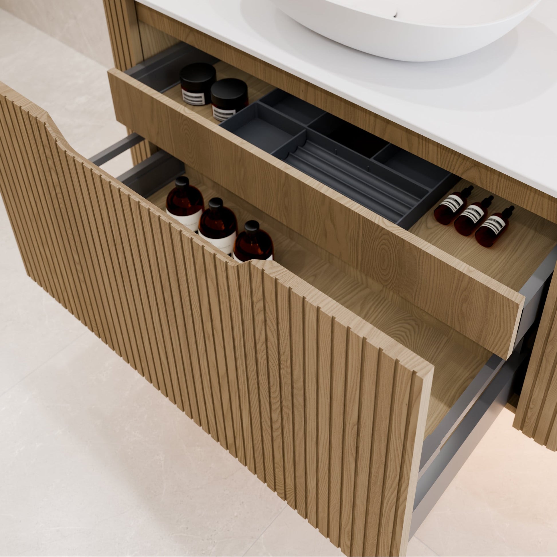 Code Aria 1200 Wall Hung Vanity | Inset Basin
