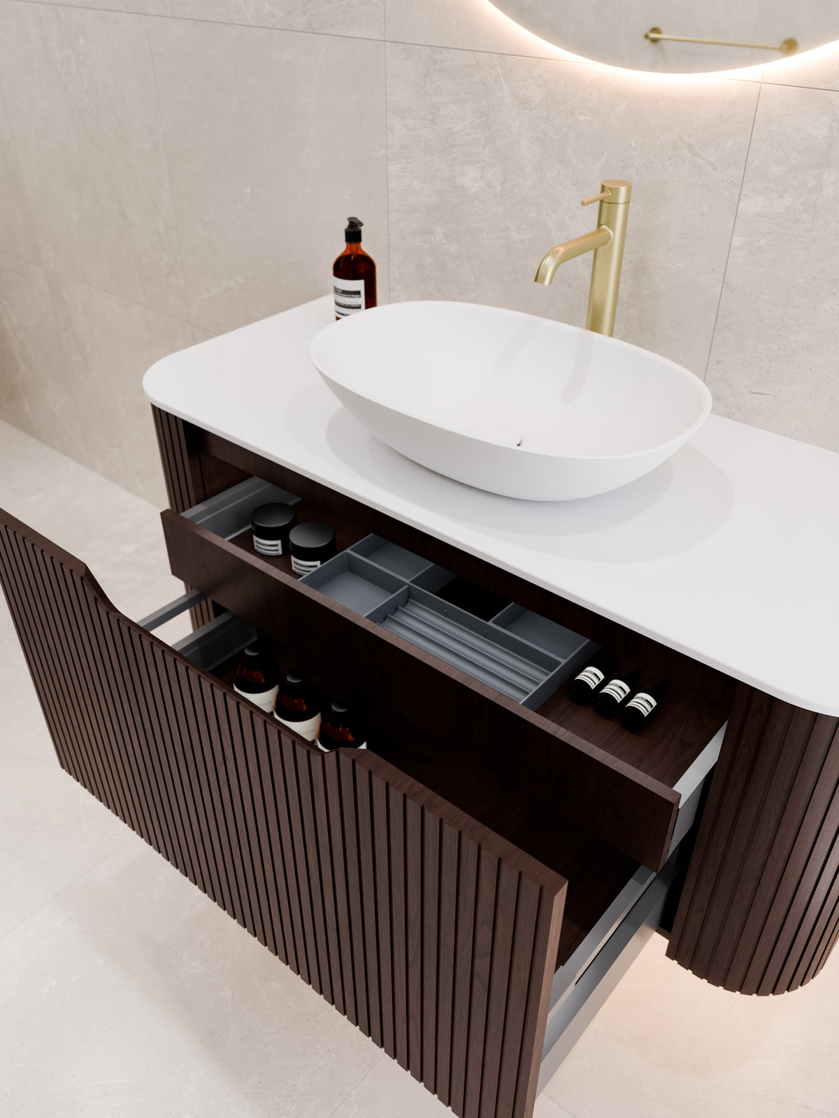 Sora 1200 Vanity | Slab Top