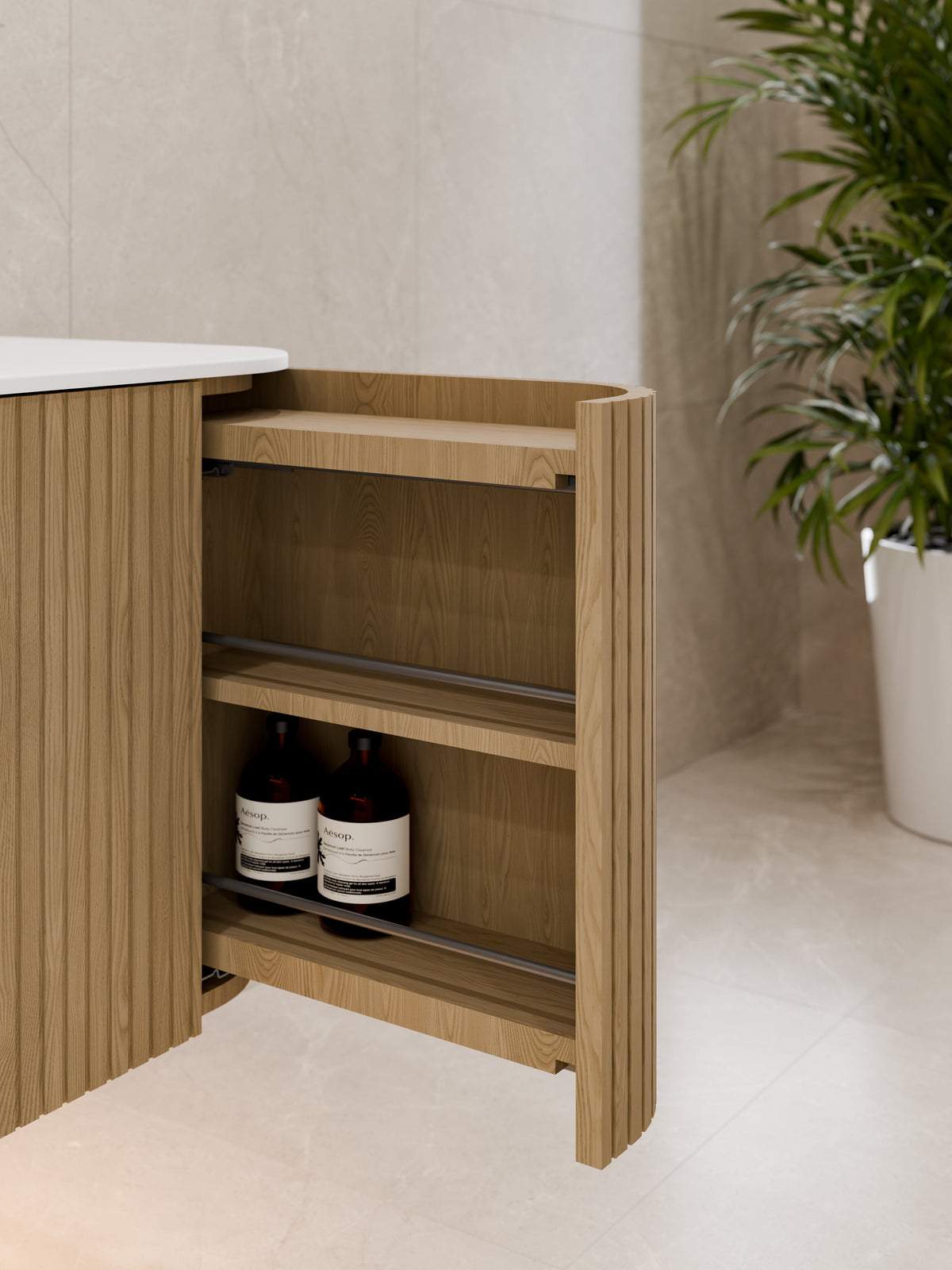 Sora 1200 Vanity | Slab Top