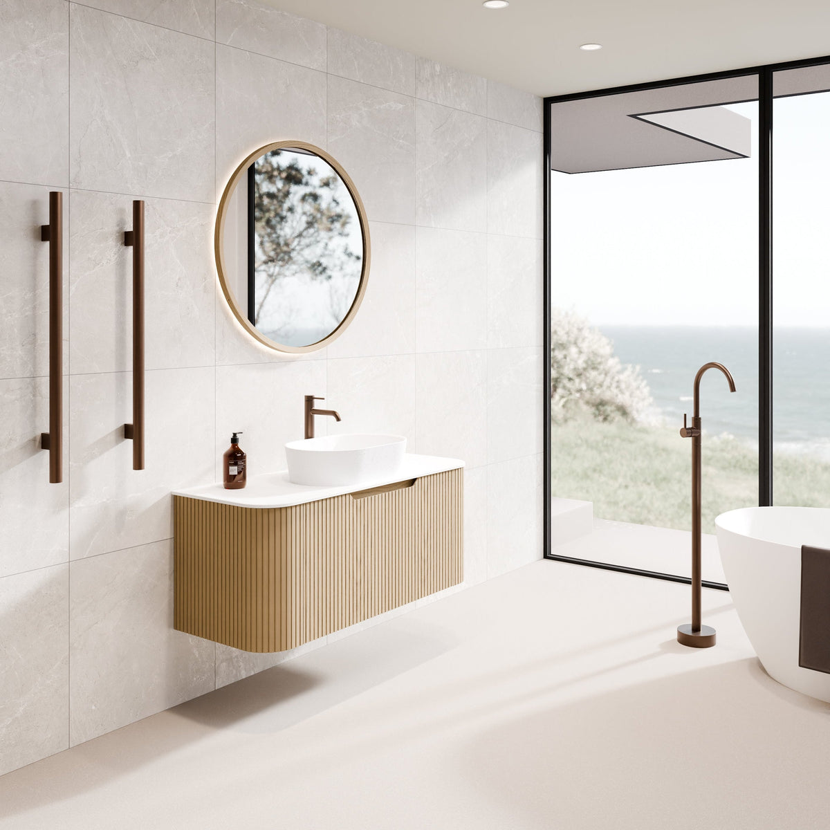 Sora Round 850mm LED Mirror
