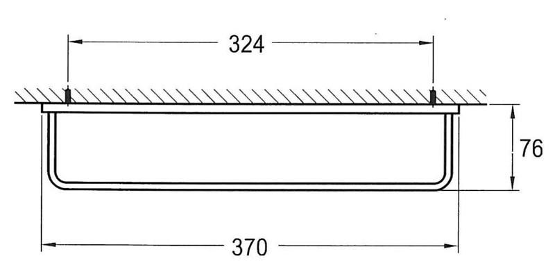 WATERWARE CUBIC HAND TOWEL RAIL 370