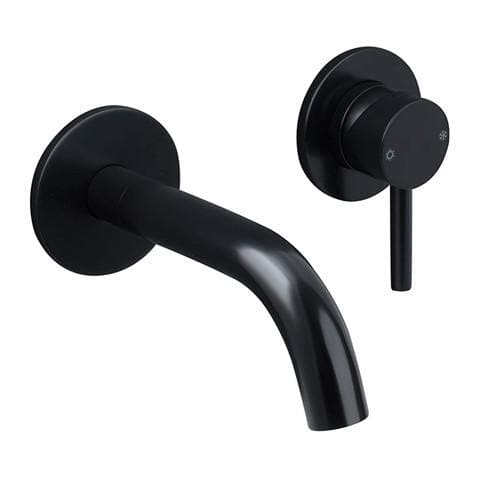 WATERWARE CARBON WALL MOUNTED BASIN MIXER BLACK